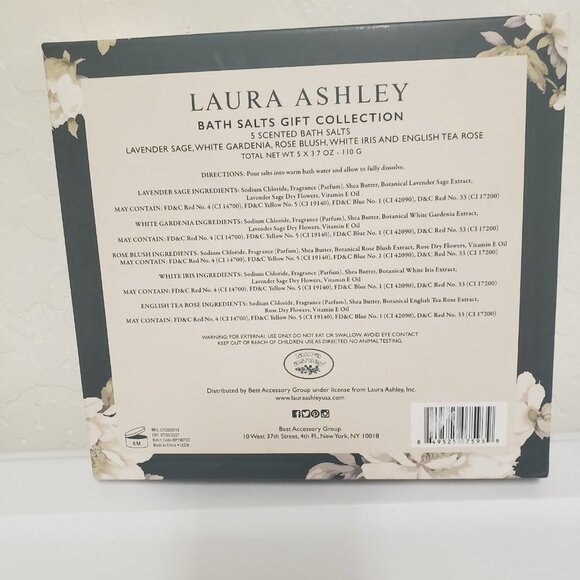 Laura Ashley Bath Salts Gift Collection Five Bottles of Salts Variety - Picture 4 of 11